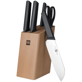 Набор кухонных ножей с подставкой XiaoMi Huo Hou Fire Kitchen Steel Knife Set