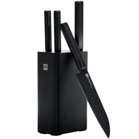 Набор кухонных ножей XiaoMi Huo Hou Black Knife Set HU0076, Чёрный