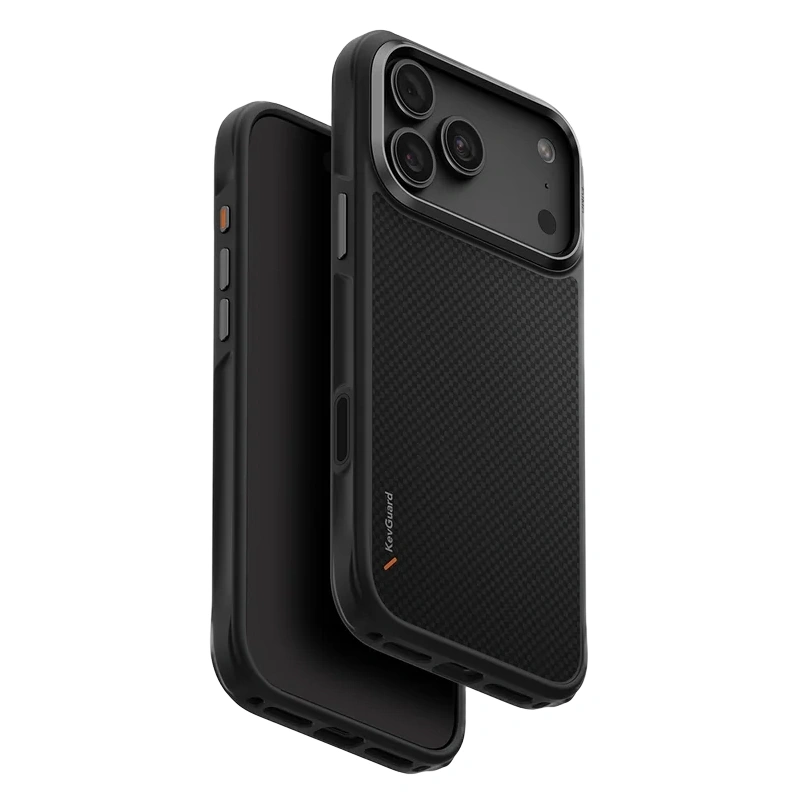 Накладка Uniq для iPhone 18 Pro Max / iPhone 17 Pro Max Keva Tough Aramid Case (MagSafe), Carbon Black (IP6.9P(2026)-KEVAMCBLK). Фото 1