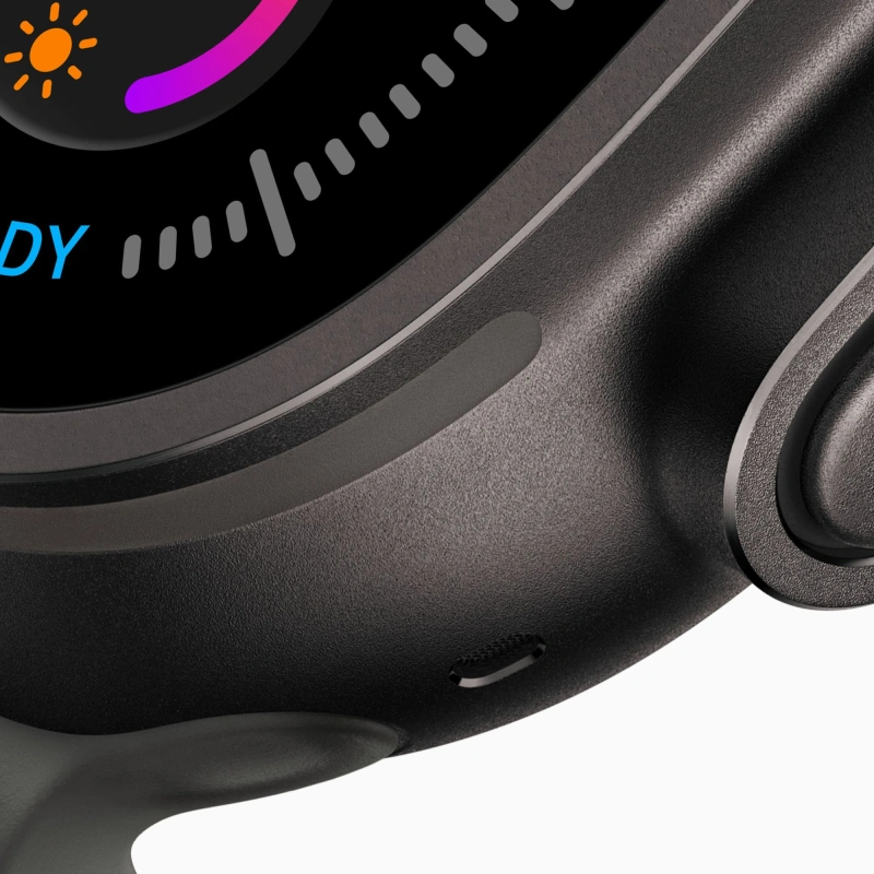Умные часы Apple Watch Ultra 4 (2026) GPS+Cellular 49мм, Чёрный титановый корпус, ремешок "Бургунди спортивная петля" размер M/L 145-220 мм (MJC44). Фото 4
