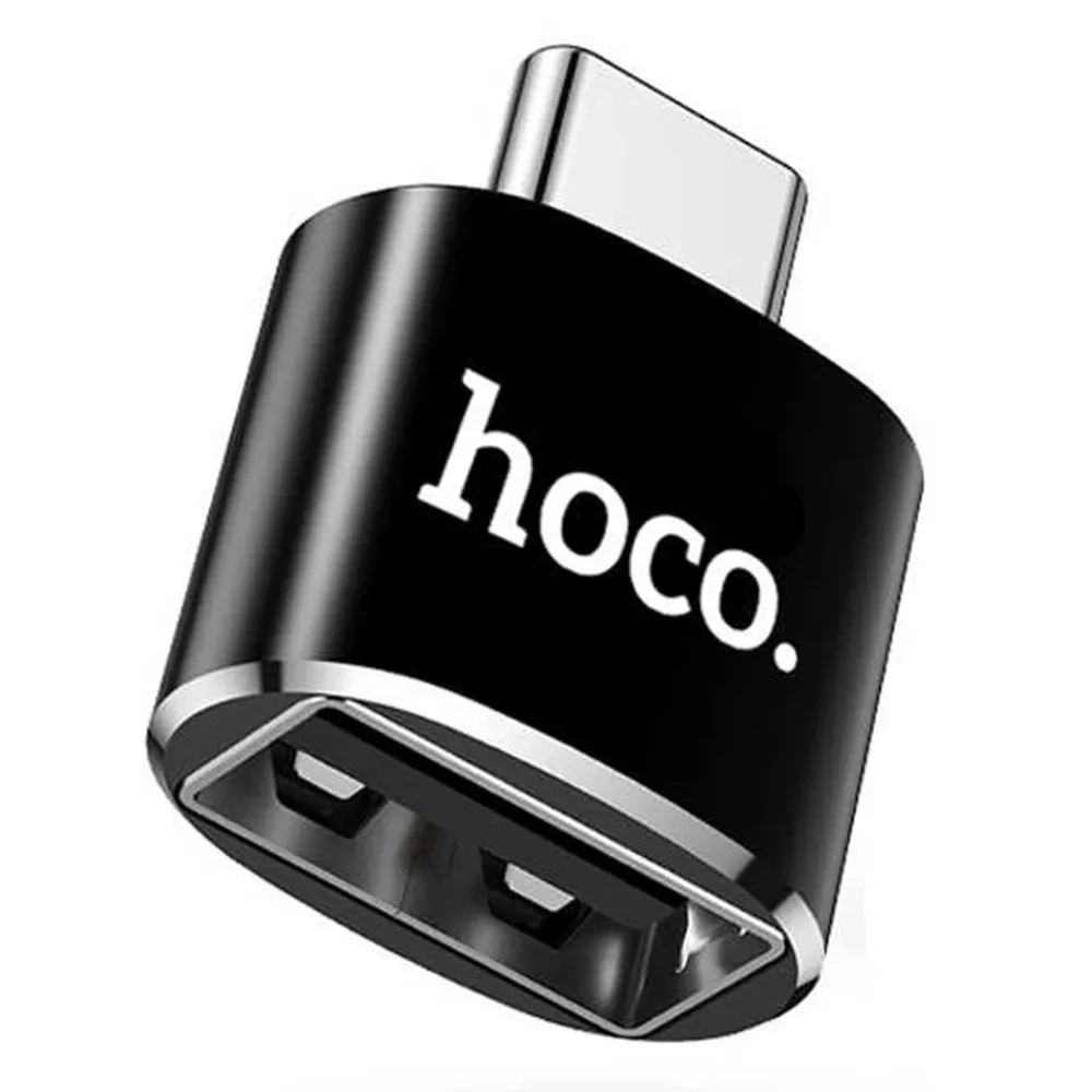 Переходник Hoco UA5 Type-C - USB, Чёрный. Фото 1