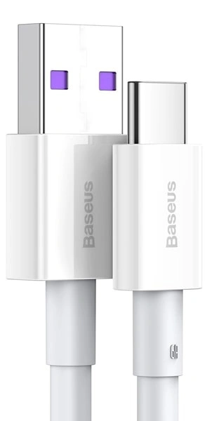 Кабель Baseus Superior Series Fast Charging Data Cable USB to Type-C 66W 1м, Белый (CATYS-02). Фото 2