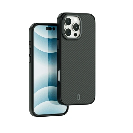 Накладка Wiwu для iPhone 16 Defense Ultra Kevlar, Black (DCC-205). Фото 1