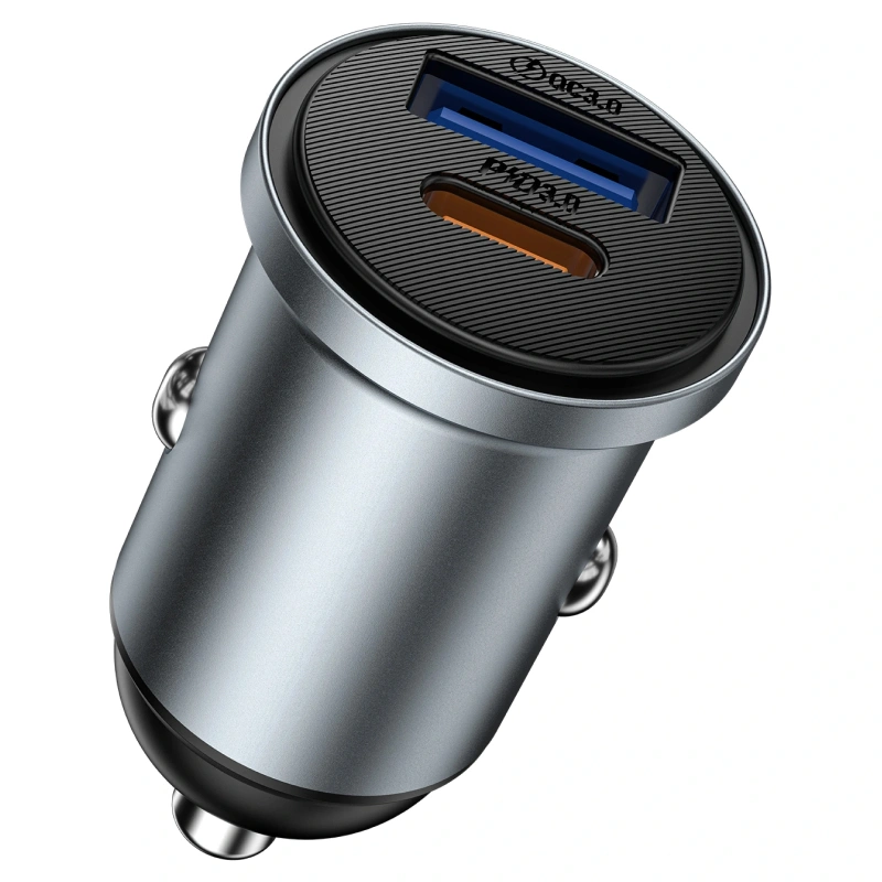 Автомобильное зарядное устройство Wiwu Nano Lite 35W USB‑C+USB, Gray (Wi-CC030). Фото 3