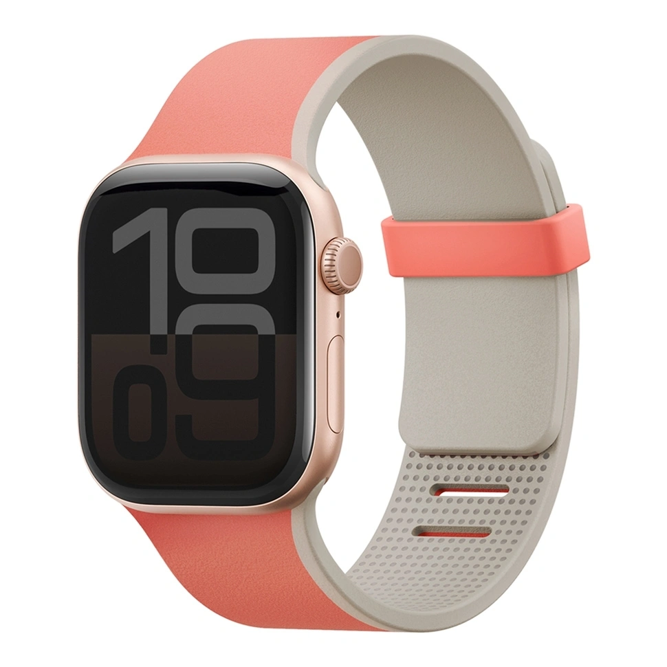 Ремешок Uniq для Apple Watch 44/45/49мм Revix IV reversible Magnetic, Coral Quartz/Beige (49MM-REV4CRLQBEG). Фото 1