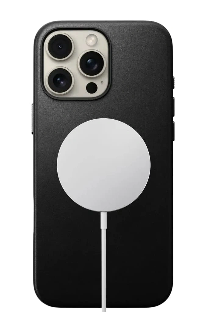 Накладка Nomad Traditional Leather Case With MagSafe для iPhone 16 Pro, Black (NM01391685). Фото 5