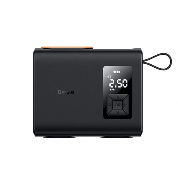 Автомобильный компрессор Baseus Mega EnergyPump Series Dual Cylinder, Чёрный (CRNL060001). Фото 1