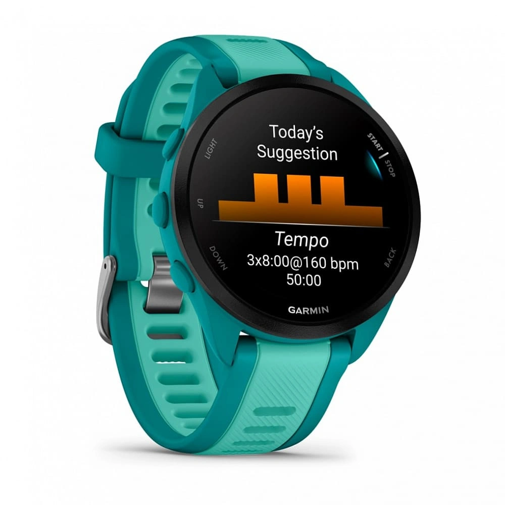 Умные часы Garmin Forerunner 165 Music Amoled, Turquoise/Aqua. Фото 3