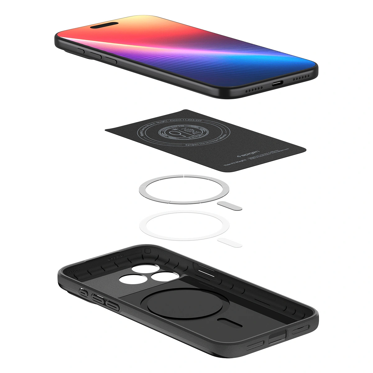 Накладка Spigen Thin Fit MagSafe для iPhone 17 Pro, Чёрная (ACS10339). Фото 5