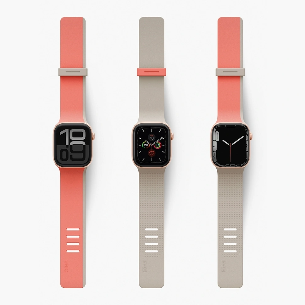 Ремешок Uniq для Apple Watch 44/45/49мм Revix IV reversible Magnetic, Coral Quartz/Beige (49MM-REV4CRLQBEG). Фото 5