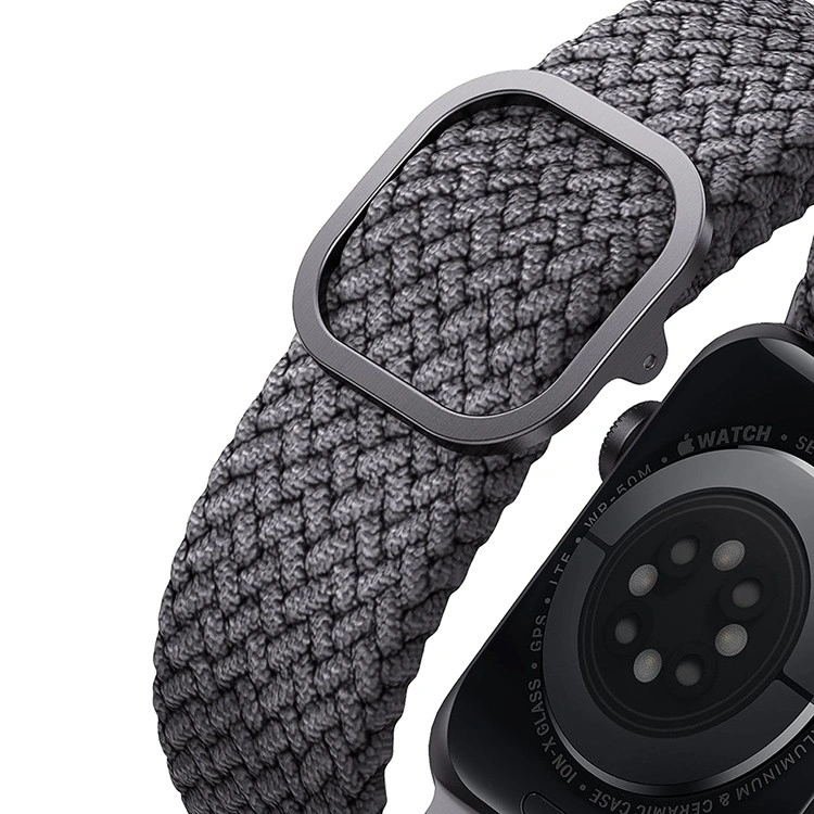 Ремешок Uniq для Apple Watch 44/45/49мм ASPEN Strap Braided, Grey (44MM-ASPGRY). Фото 5