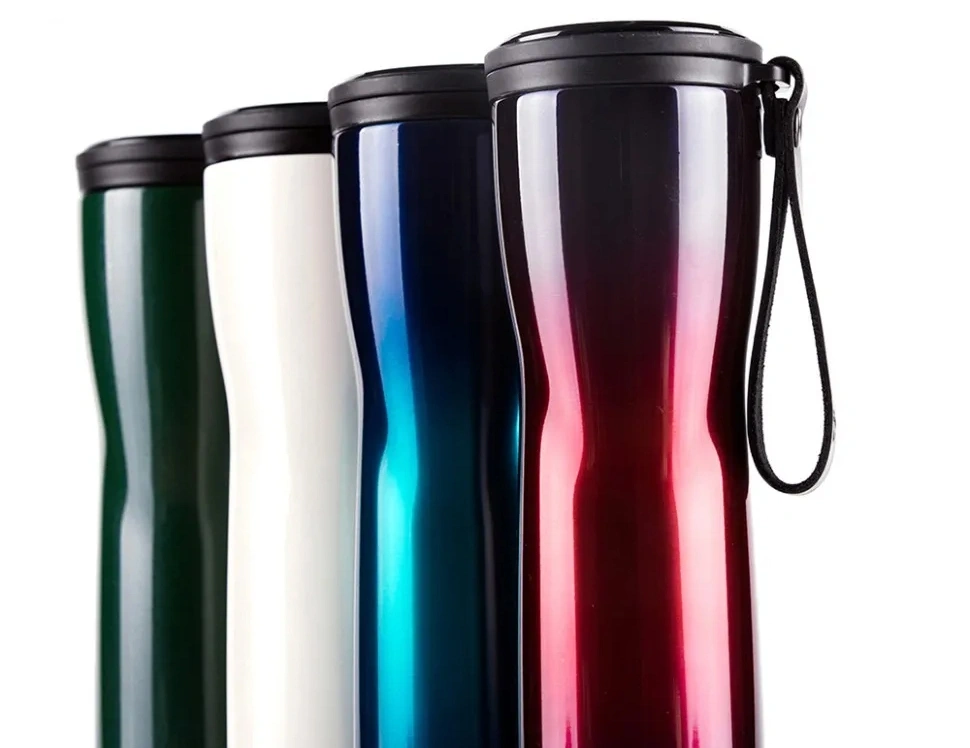 Термокружка Kiss Kiss Fish Moka OLED (430ml), Grey. Фото 4