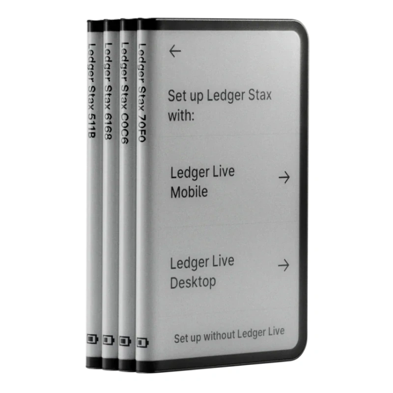 Аппаратный кошелек Ledger Stax, Чёрный (STAX-RK-ENFRES). Фото 1