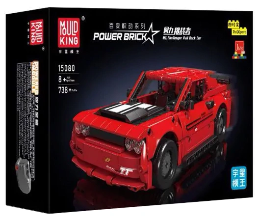 Конструктор Mould King Models 15080. Суперкар Dodge Challenger, 738 деталей. Фото 5