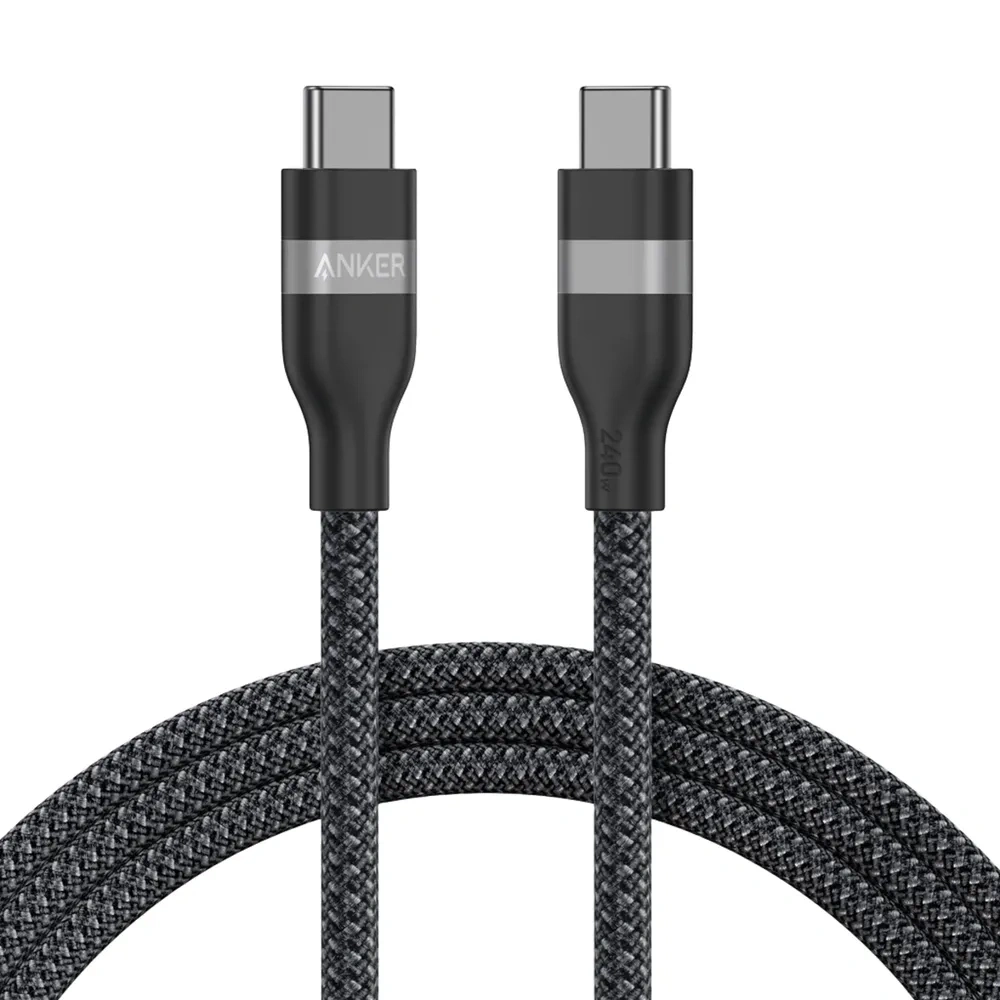 Кабель Anker USB-A to USB-C (3ft Braided) 0.9м, Чёрный (A82E2611). Фото 1