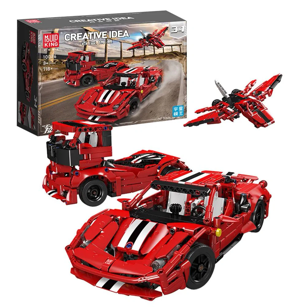 Конструктор Mould King Creative Idea 10076. Ferrari 3 в 1, 718 деталей. Фото 1
