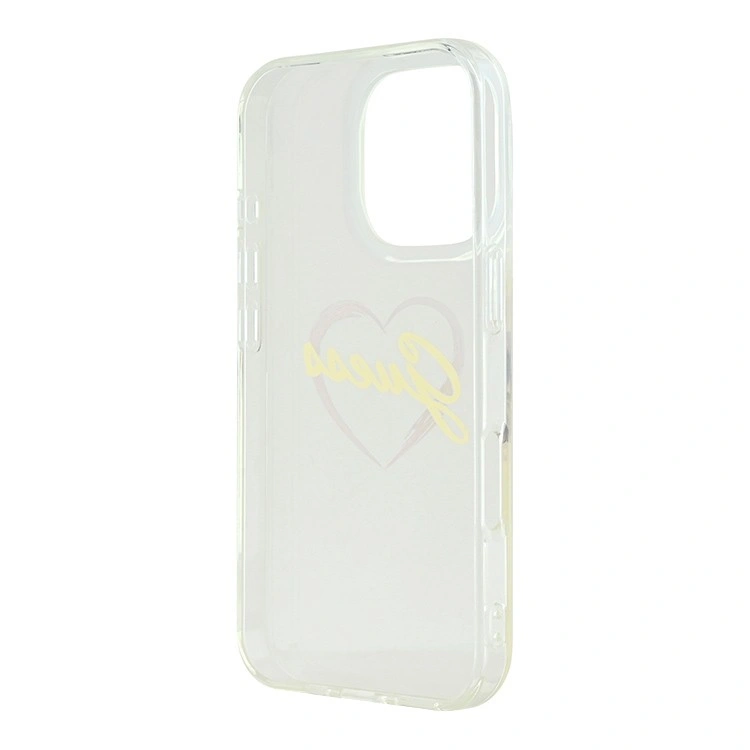 Накладка Guess для iPhone 16 Pro Max PC/TPU Heart Hard, Transparent (GUHCP16XHCHGSPT). Фото 3