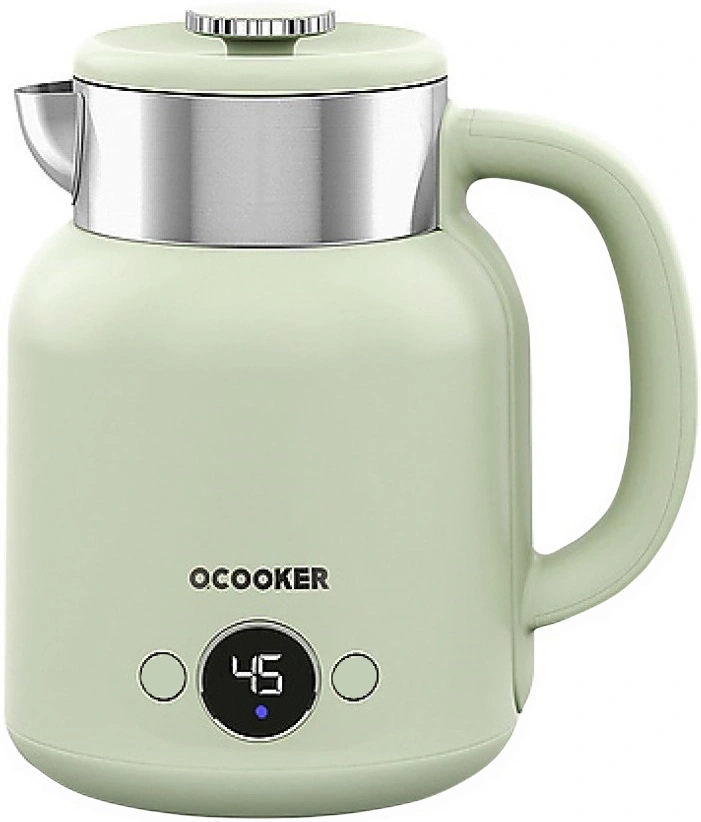 Электрический чайник с датчиком температуры Qcooker Kettle 1.5L 1500W, Зелёный (CR-SH1501). Фото 1