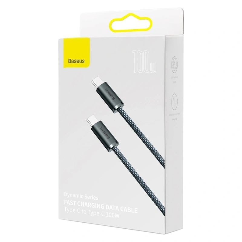 Кабель Baseus Dynamic Series Fast Charging Data Cable Type-C to Type-C 100W 2m, Cерый (CALD000316). Фото 8