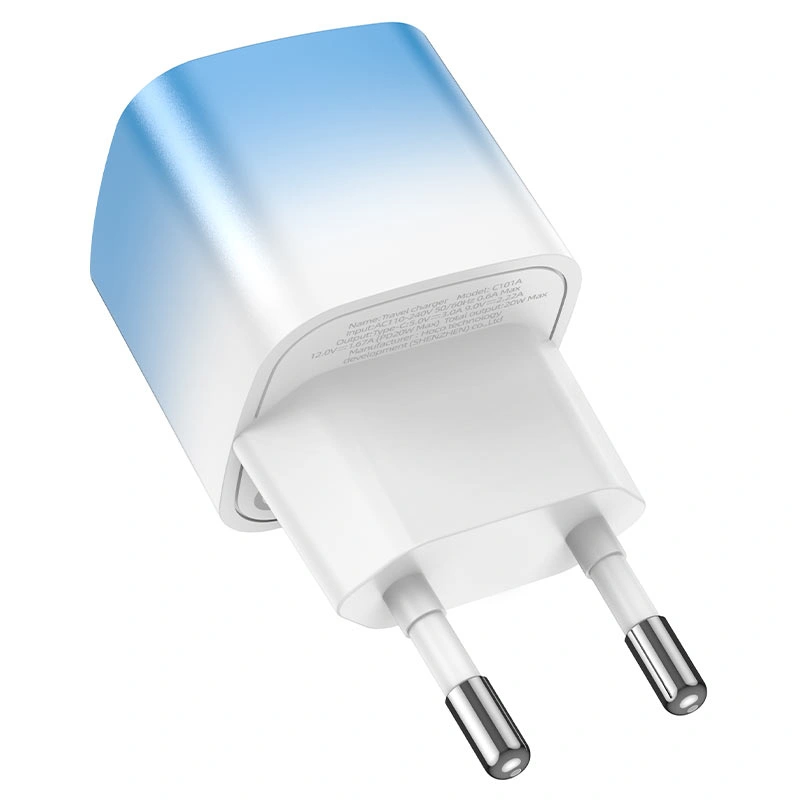 Сетевое зарядное устройство Hoco C101A PD20W, Blue. Фото 3