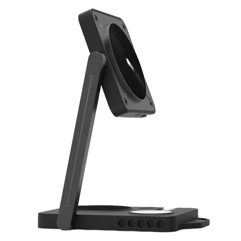 Беспроводная зарядная станция Aulumu 4-in-1 Folding MagSafe 15W, Black (UA-M01-BK-2). Фото 2