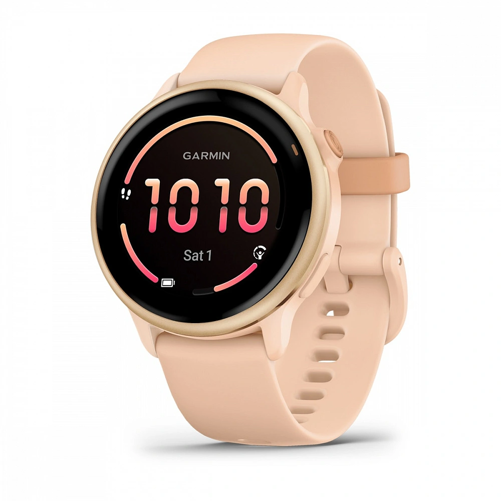 Умные часы Garmin Vivoactive 6 Metallic Pink Dawn with Pink Dawn Band (010-02985-43). Фото 1