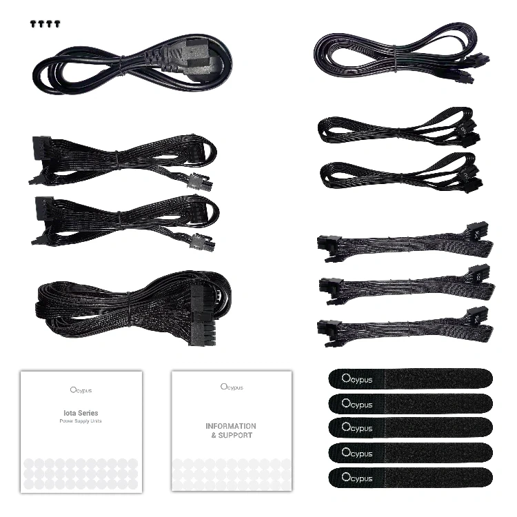 Блок питания Ocypus Iota P850 [Iota-P850-G1FFBK024X-EU] Чёрный. Фото 6