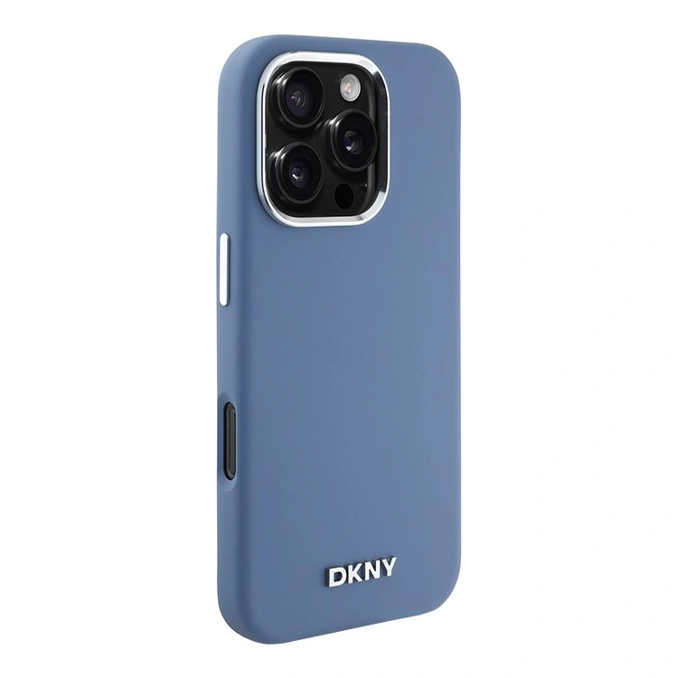 Накладка DKNY для iPhone 16 Pro Max Liquid Silicone Metal logo and Camera frame Hard (MagSafe), Blue (DKHMP16XSMCHLB). Фото 2