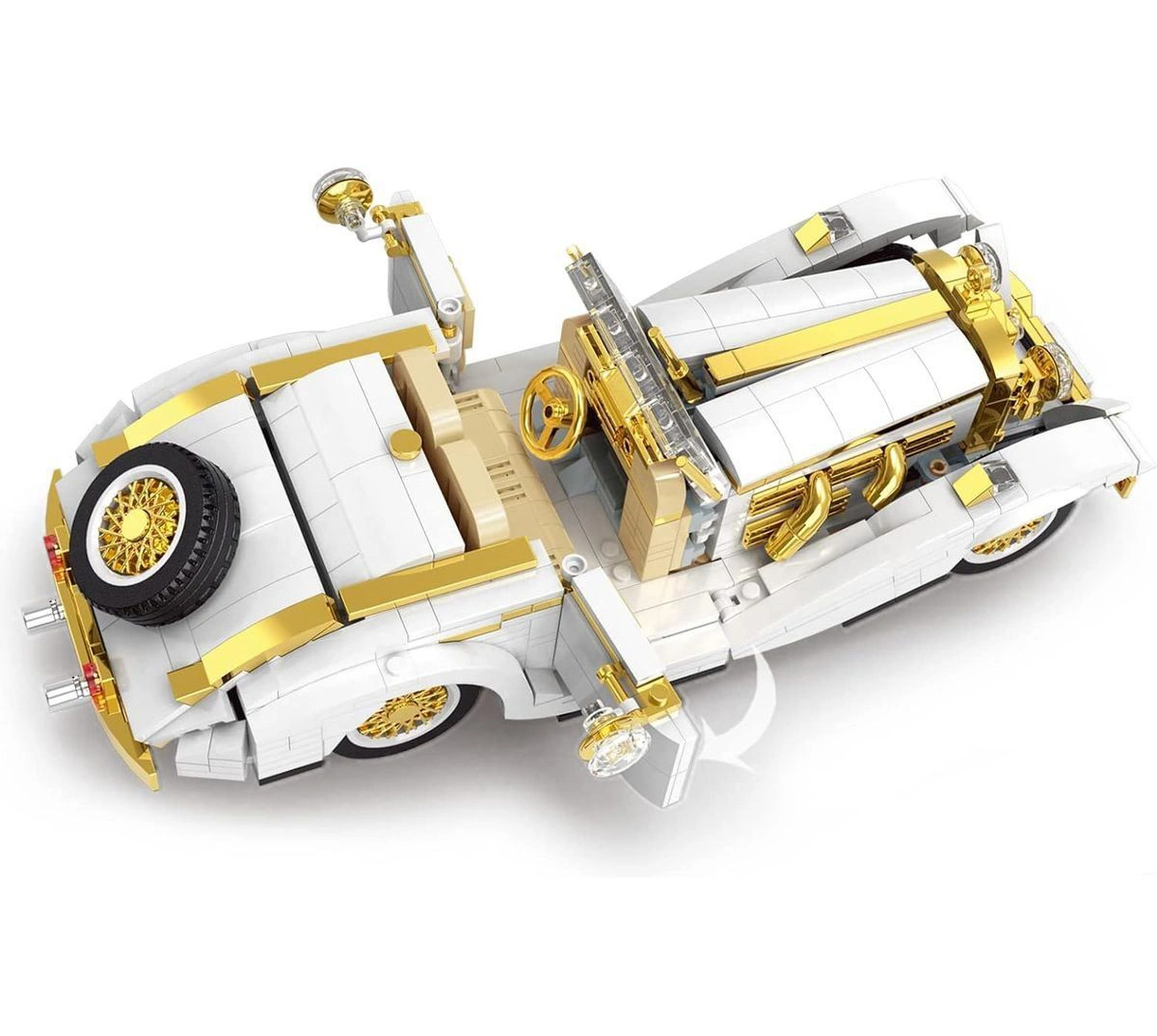 Конструктор Mould King Models 10003. Ретро автомобиль Mercedes-Benz K500, 868 деталей. Фото 5