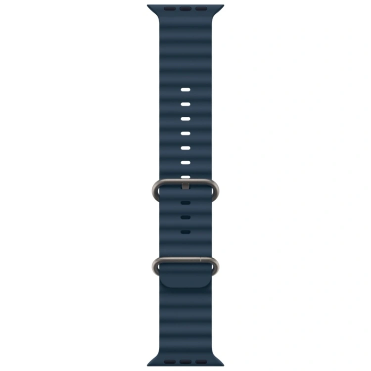 Apple Watch Ultra 2 GPS+Cellular 49mm, ремешок "Blue Ocean Band" один размер 130-200 mm (MREG3). Фото 4