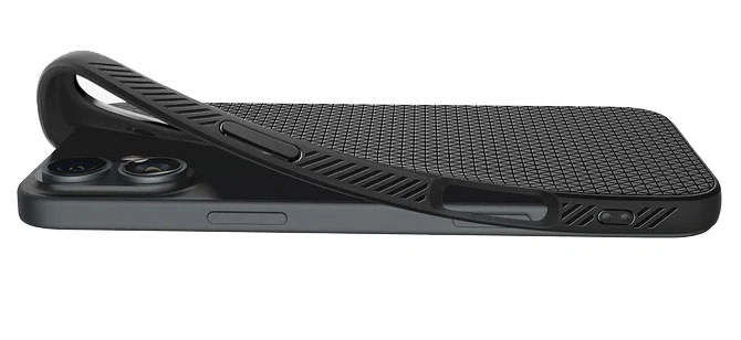 Накладка Spigen Liquid Air для iPhone 16, Matte Black (ACS08194). Фото 4