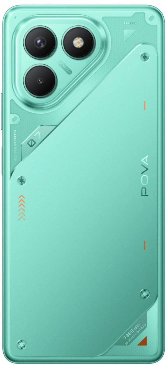 Смартфон Tecno Pova 7 Neo 8/256Gb Neon Cyan (LJ6). Фото 3