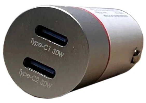 Автомобильное зарядное устройство Wiwu Mars Dual 2 USB-C Car Charger 60W, Белое (Wi-QC023). Фото 1