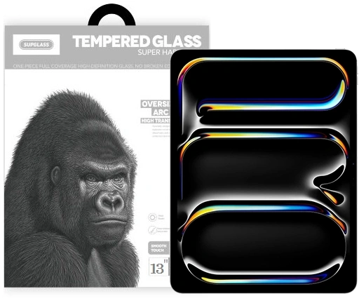 Защитное стекло SupGlass для iPad Pro 13" (2024) Tempered Glass Super Hardness 9D XC-20, Прозрачное. Фото 1