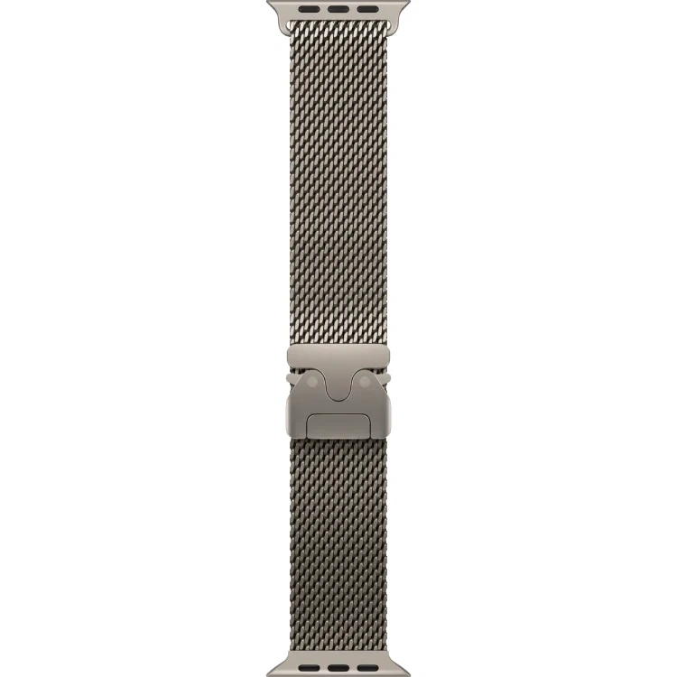 Apple Watch Ultra 2 (2024) GPS+Cellular 49mm, Natural Titanium, Titanium Milanese Loop "Natural", размер L 165-210mm (MX5T3). Фото 3