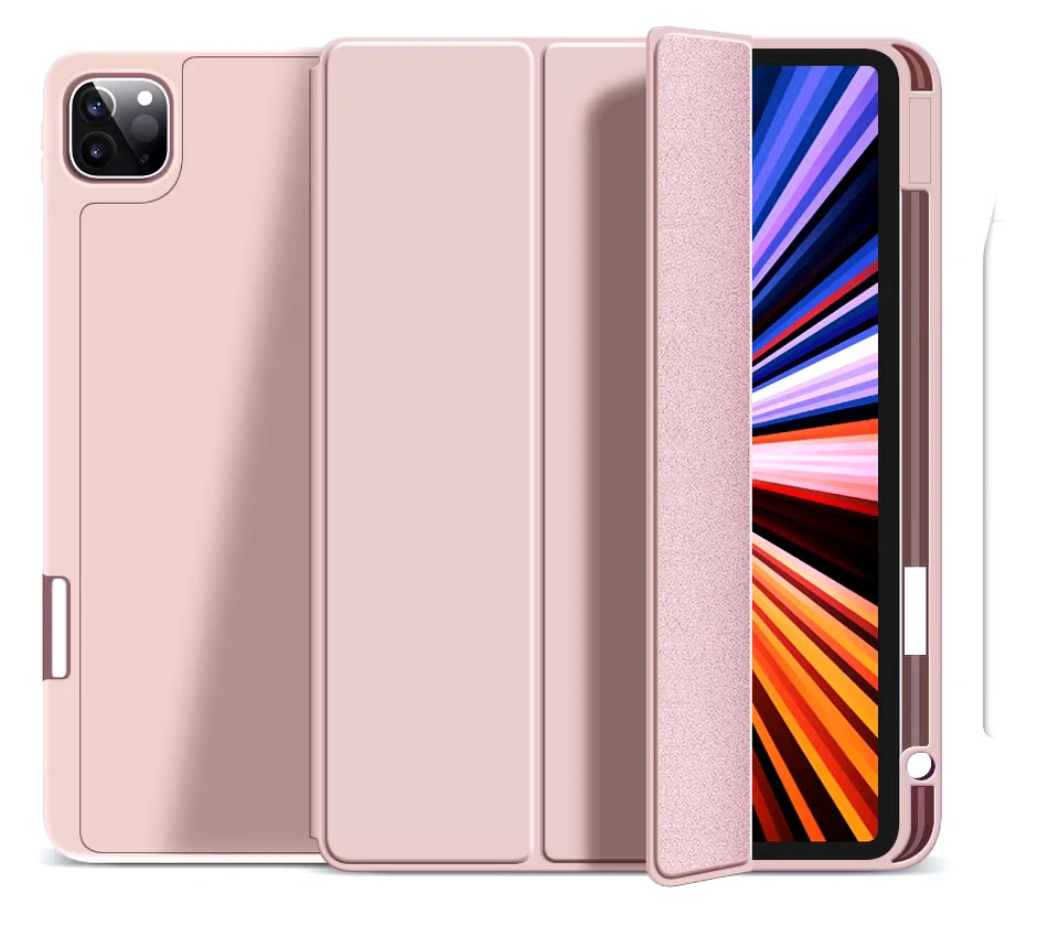 Чехол Wiwu Protective Case with pencil holder для iPad Pro 11 (2024), Pink. Фото 1
