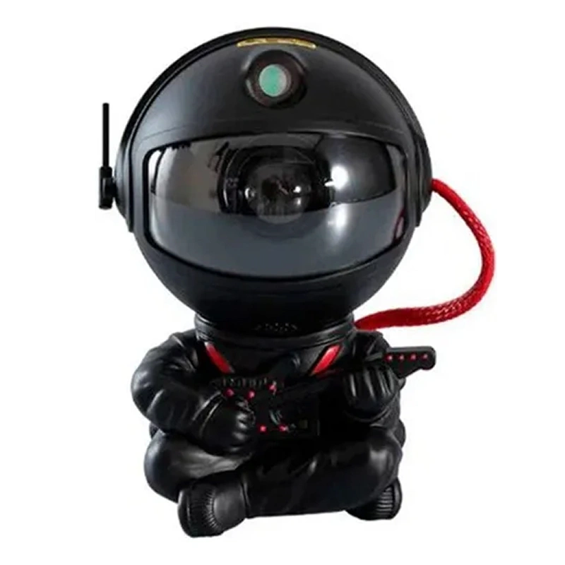 Детский ночник-проектор VOЯGE Космонавт с гитарой  "Звёздное небо" с пультом, 8 режимов, Чёрный. Фото 1