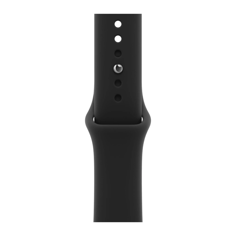 Умные часы Apple Watch Series 12 GPS, 46мм, Чёрный алюминиевый корпус, спортивный ремешок чёрного цвета, размер M/L 160-210 мм (MJEL4). Фото 3