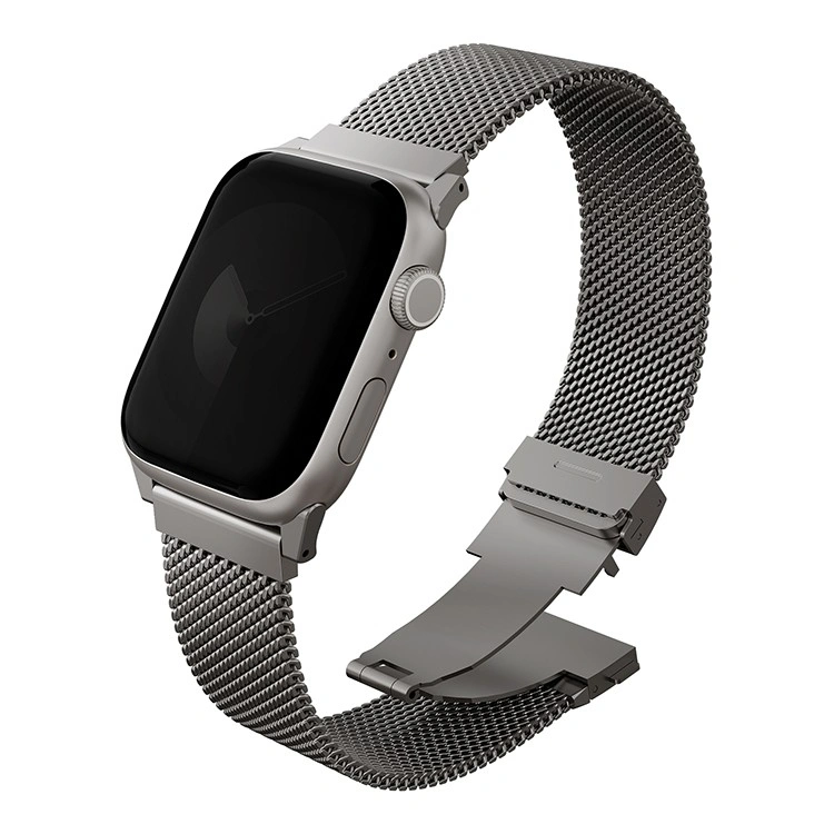 Ремешок Uniq для Apple Watch 44/45/46/49мм Dante PRO Strap Mesh Steel,Titanium Silver (49MM-DANPTSIL). Фото 1