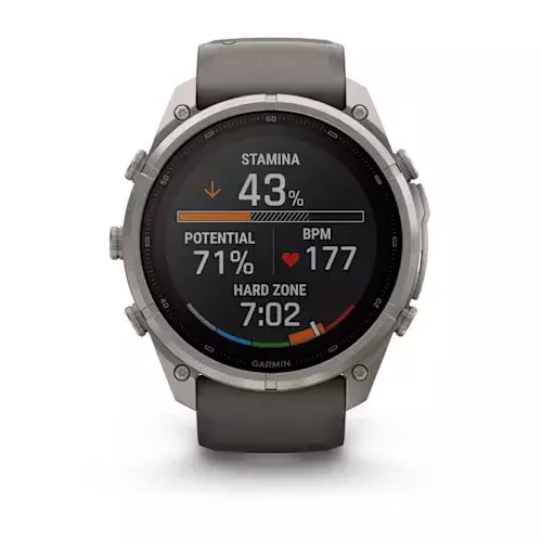 Умные часы Garmin Fenix 9 Pro 51MM, SOLAR, LTE, Titanium with pebble gray/silver gray silicone band. Фото 8