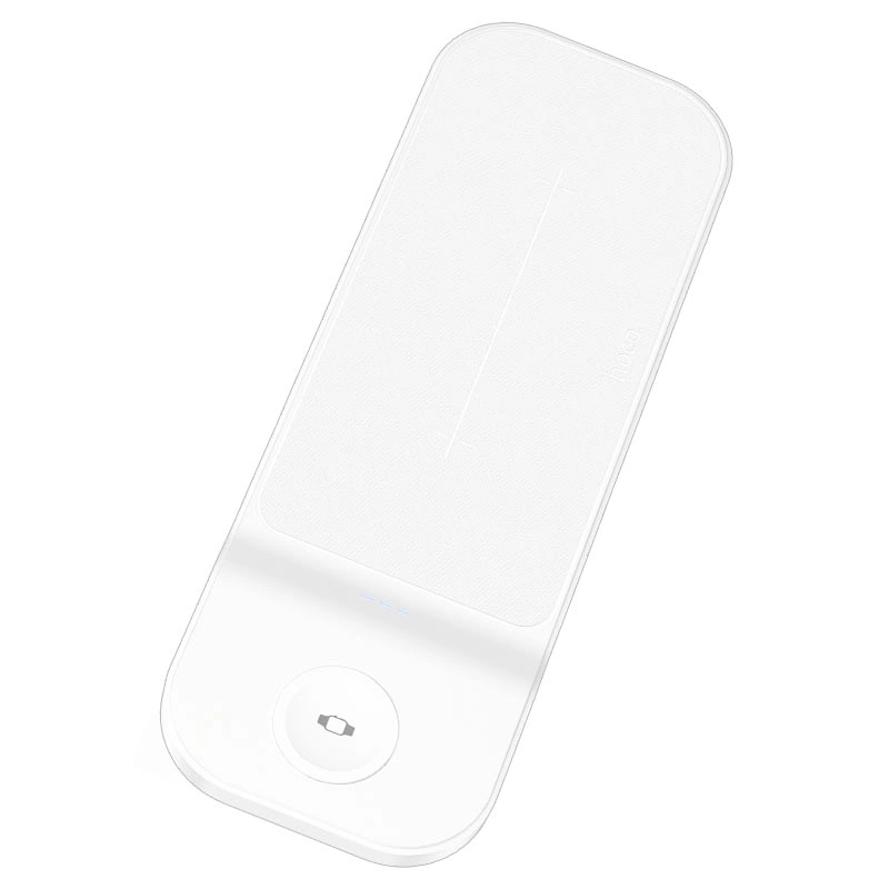 Беспроводная зарядная станция Hoco CQ6 Step 3-in-1 15W (Sam Watch), White. Фото 1