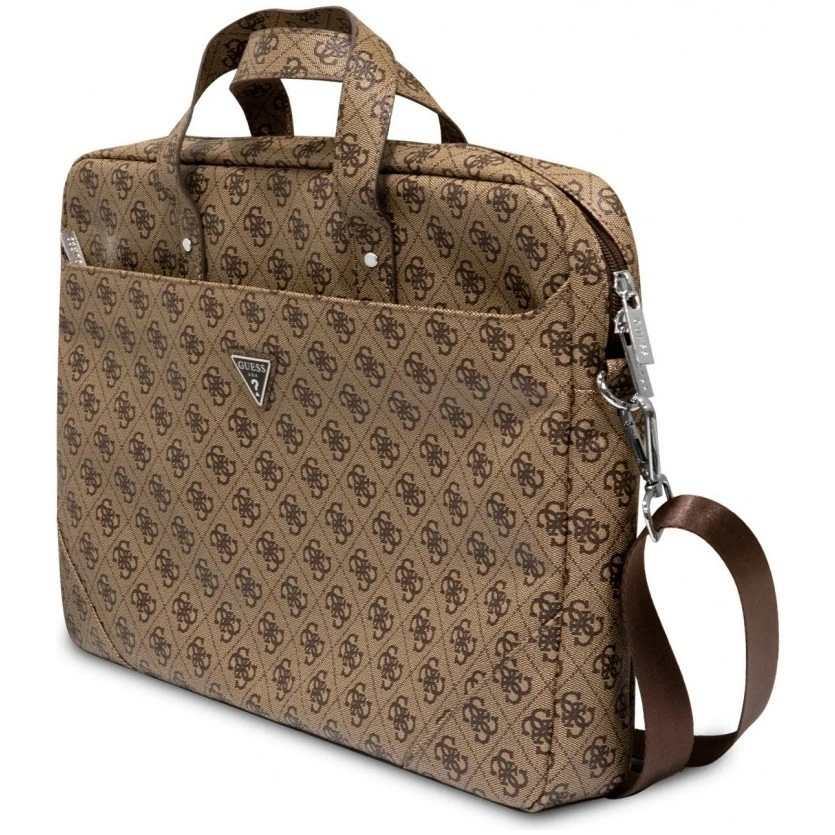 Сумка для ноутбука Guess 4G Bag with Triangle metal logo для ноутбуков 15"/16", Коричневая (GUCB15P4TW). Фото 3