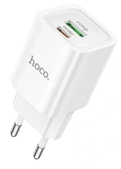Сетевое зарядное устройство Hoco C149A Charm PD30W+QC3.0, White. Фото 1