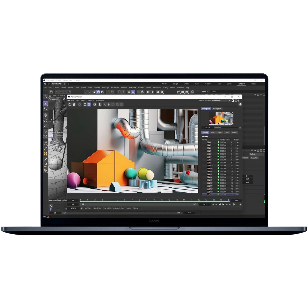 RedmiBook Pro 14" 2024 (Intel Core Ultra 5 125H, 32Gb, 1Tb SSD, Intel Arc, Windows 11), Bright Blue (JYU4597). Фото 1