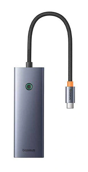 Хаб Baseus UltraJoy Series 7-Port HUB Docking Station (Type-C to HDMI4K@60Hz*1 + USB3.0*3 + PD*1 + SD/TF*1), Серый (B00052803811-00). Фото 2