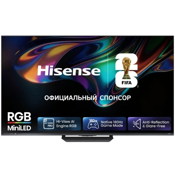 Телевизор Hisense 100UR8S (2026) 100" 4K UHD RGB-Mini LED Smart TV. Фото 1