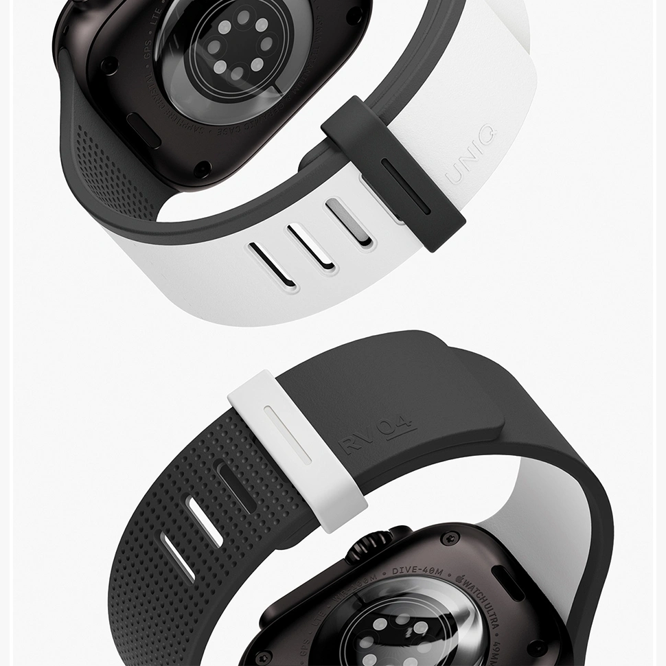 Ремешок Uniq для Apple Watch 44/45/49мм Revix IV reversible Magnetic, Mist Grey/Black (49MM-REV4MGRYBLK). Фото 4