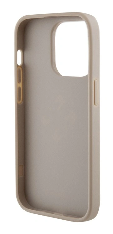 Накладка Guess для iPhone 15 Pro PU Perforated with 4G Glitter metal logo Hard, Gold (GUHCP15LPSP4LGD). Фото 3