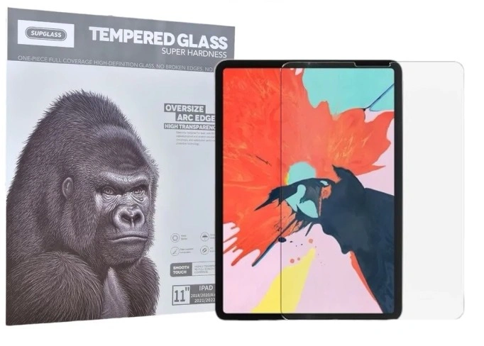 Защитное стекло SupGlass для iPad 11" (2018-2022) Tempered Glass Super Hardness 9D XC-20, Прозрачное. Фото 1
