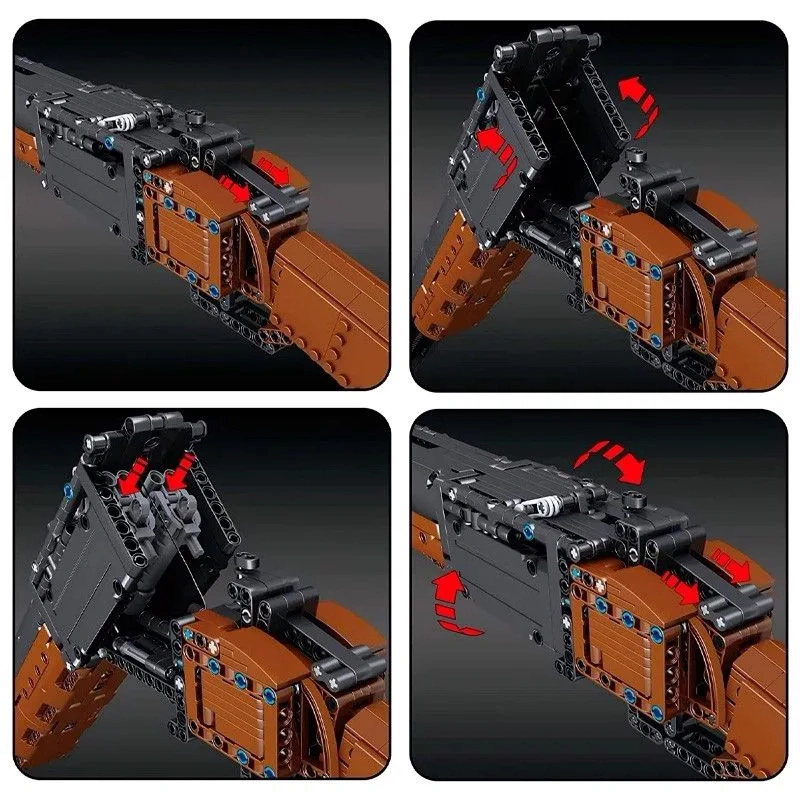 Конструктор Mould King Block Gun 14016. Двуствольный дробовик, 1015 детали. Фото 4